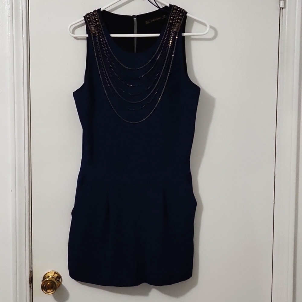 Zara Romper with Chains Navy
